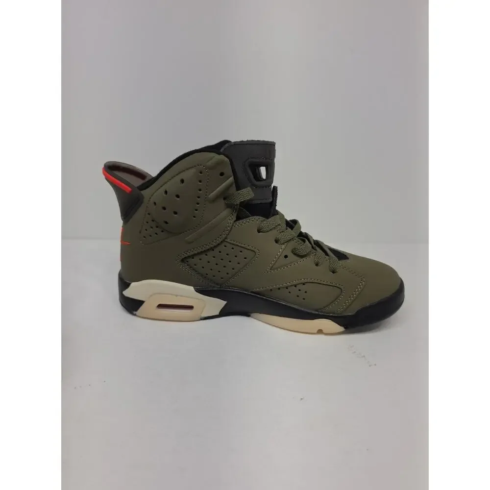 Jordan Air Jordan 6 Retro x Travis Scott Olive High Top Sneakers CN1084-200 Sz 7